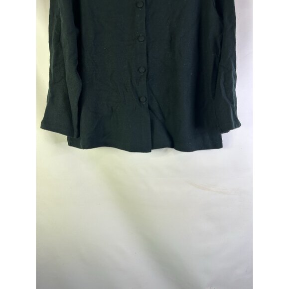 Eileen Fisher Wool Lightweight Knit Button Shirt Cardigan Sweater - Picture 2 of 5